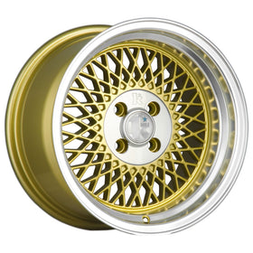 Klutch SL1 16x8 ET15 4x100 Gold w/ Machined Lip