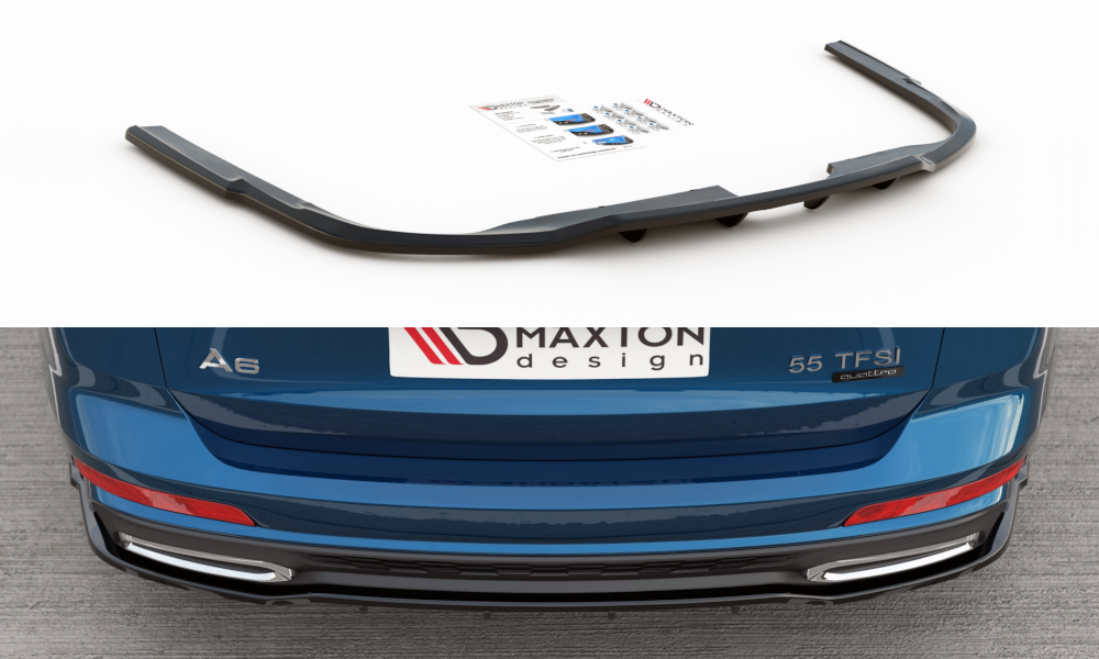 Central Rear Splitter (with vertical bars) Audi A6 S-Line C8