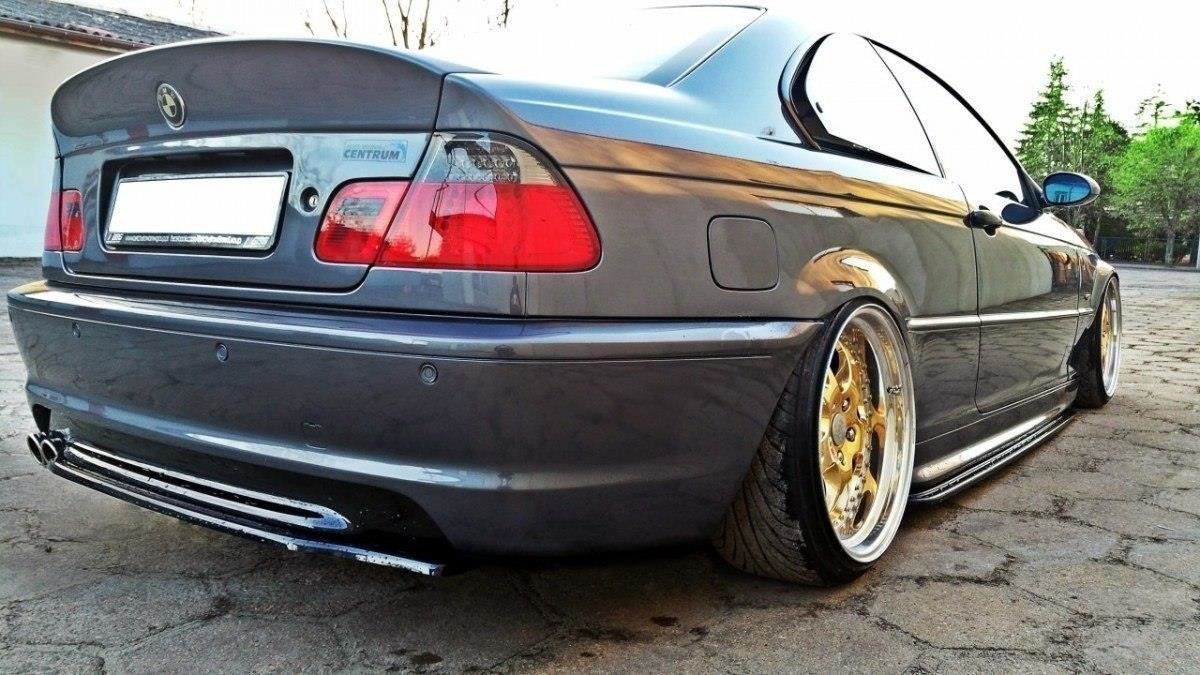 CENTRAL REAR SPLITTER BMW 3 E46 MPACK COUPE (without vertical bars)