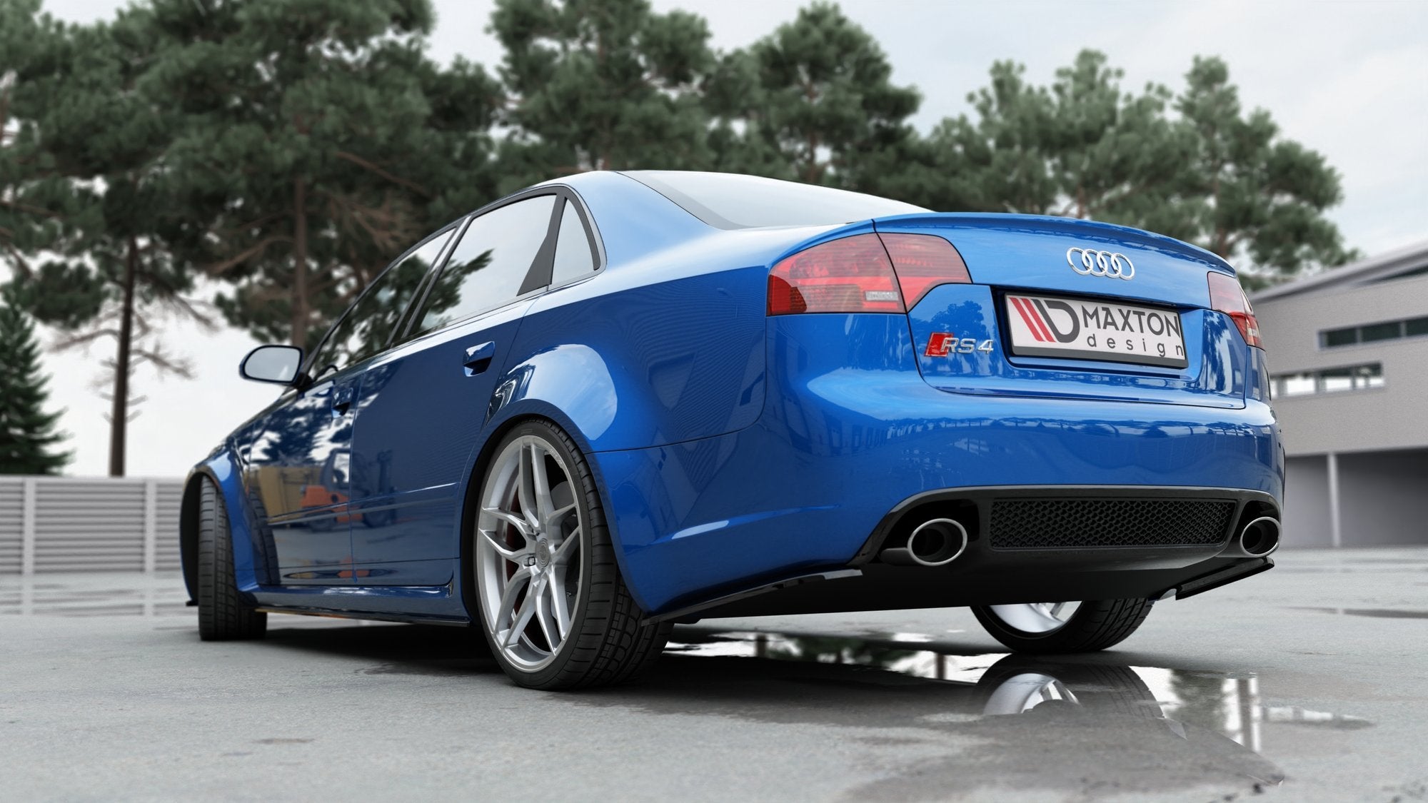 Rear Side Splitters V.1 Audi RS4 Sedan B7