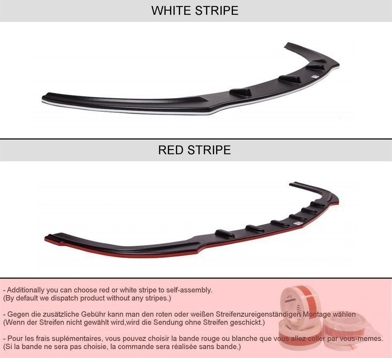 CENTRAL REAR SPLITTER for BMW 4 Coupe / Gran Coupe / Cabrio M-Pack F32 / F36 / F33 (with vertical bars)