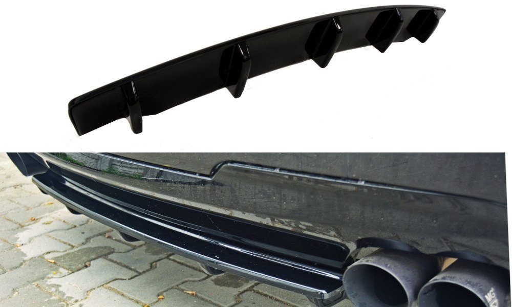 CENTRAL REAR SPLITTER for BMW 5 F11 M-PACK (fits two double exhaust ends)