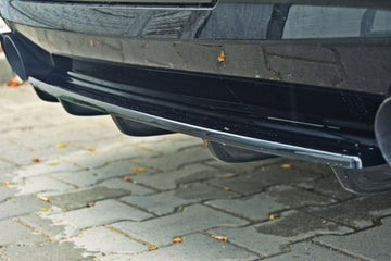 CENTRAL REAR SPLITTER for BMW 5 F11 M-PACK (fits two double exhaust ends) - 0