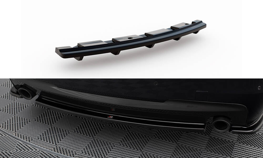 CENTRAL REAR SPLITTER for BMW 5 F11 M-PACK (fits two single exhaust ends)