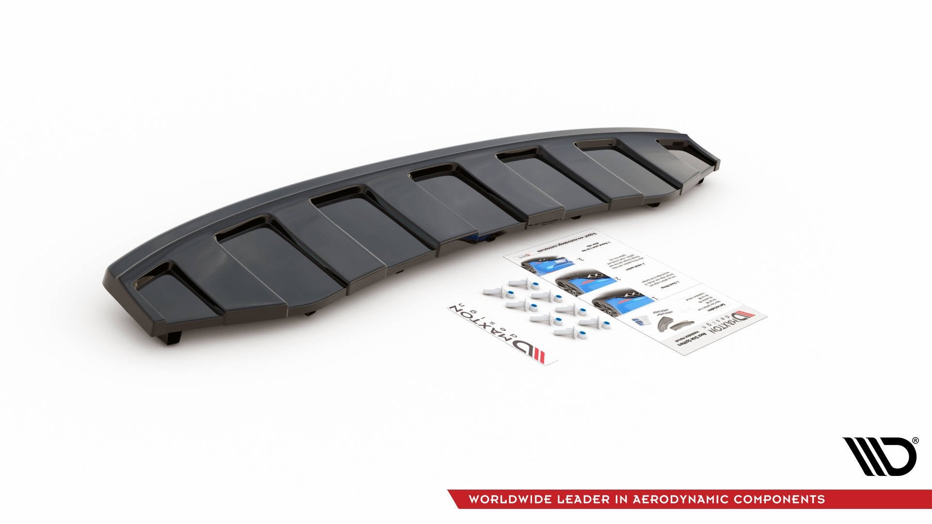 Rear Splitter AUDI A6 C7 S-LINE AVANT EXHAUST 2x1 (with vertical bars)