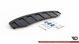 Rear Splitter AUDI A6 C7 S-LINE AVANT EXHAUST 2x1 (with vertical bars) - 0