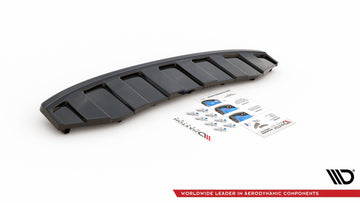 Rear Splitter AUDI A6 C7 S-LINE AVANT EXHAUST 2x1 (with vertical bars) - 0