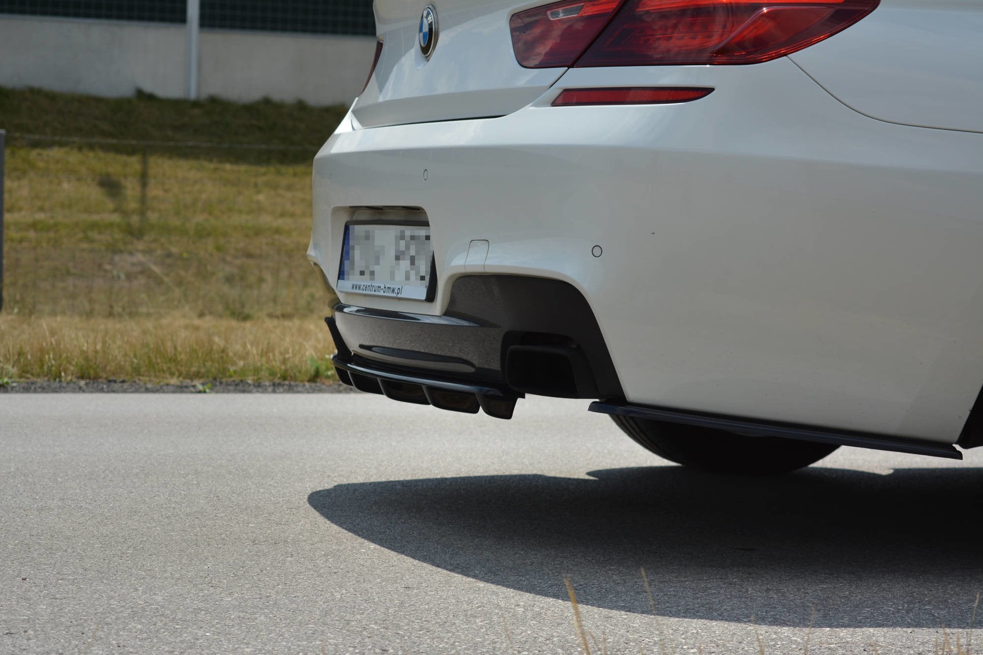 CENTRAL REAR SPLITTER for BMW 6 Gran Coupé MPACK (with a vertical bar)