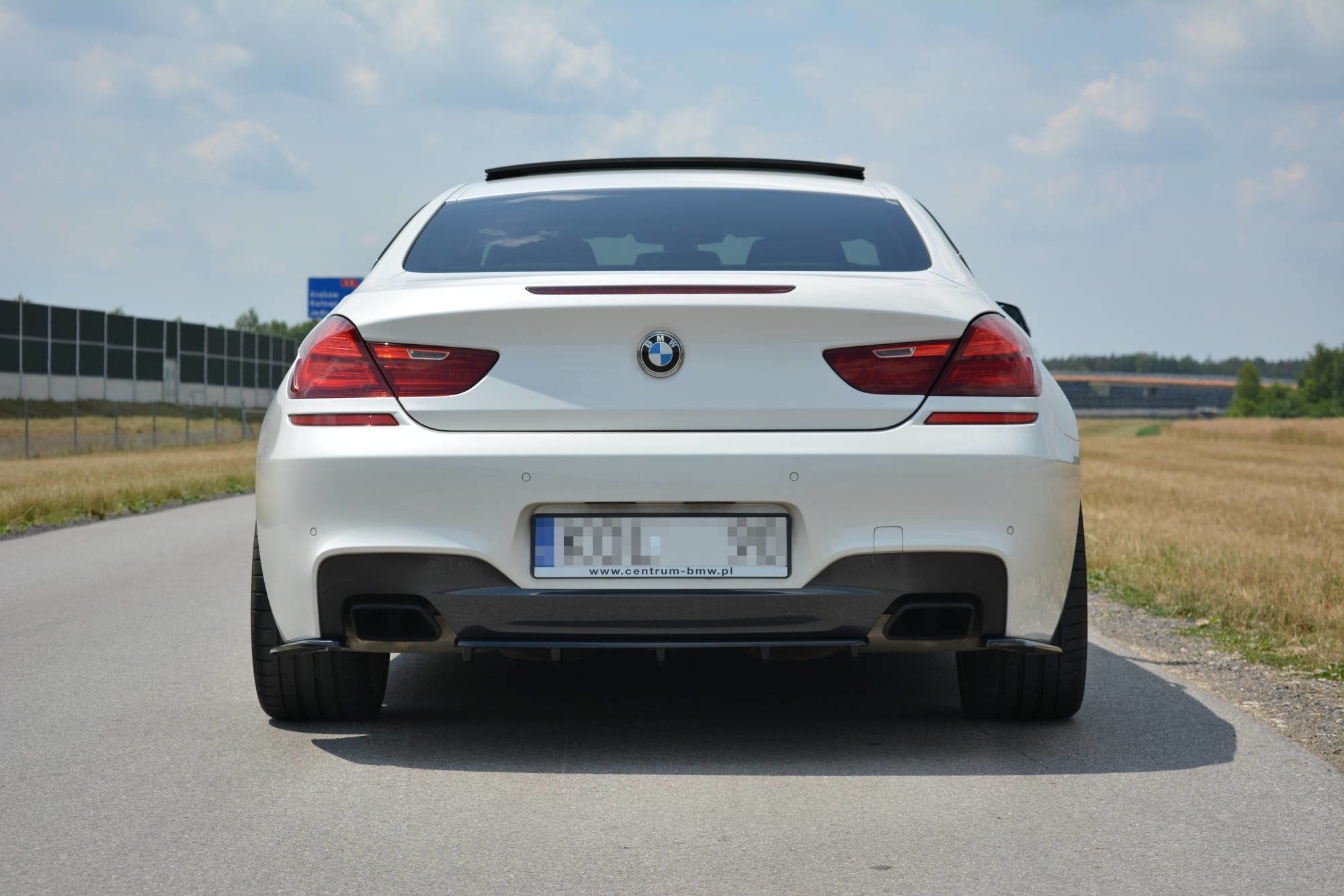 Rear Splitter for BMW 6 Gran Coupé MPACK (with a vertical bar)