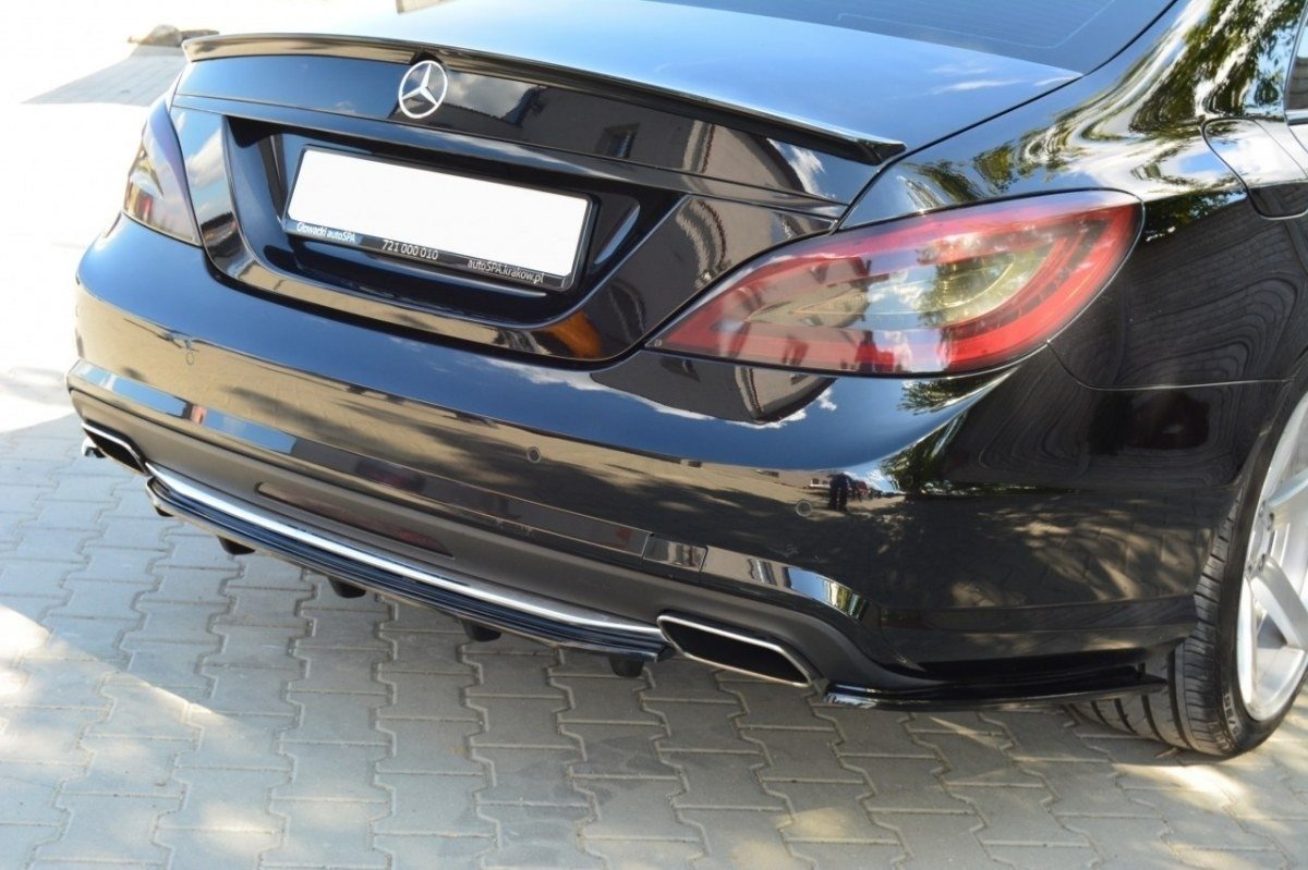 CENTRAL REAR SPLITTER MERCEDES CLS C218 (with a vertical bar) AMG LINE