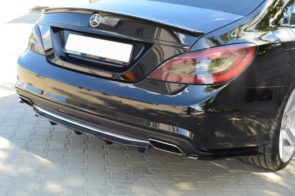 CENTRAL REAR SPLITTER MERCEDES CLS C218 (with a vertical bar) AMG LINE