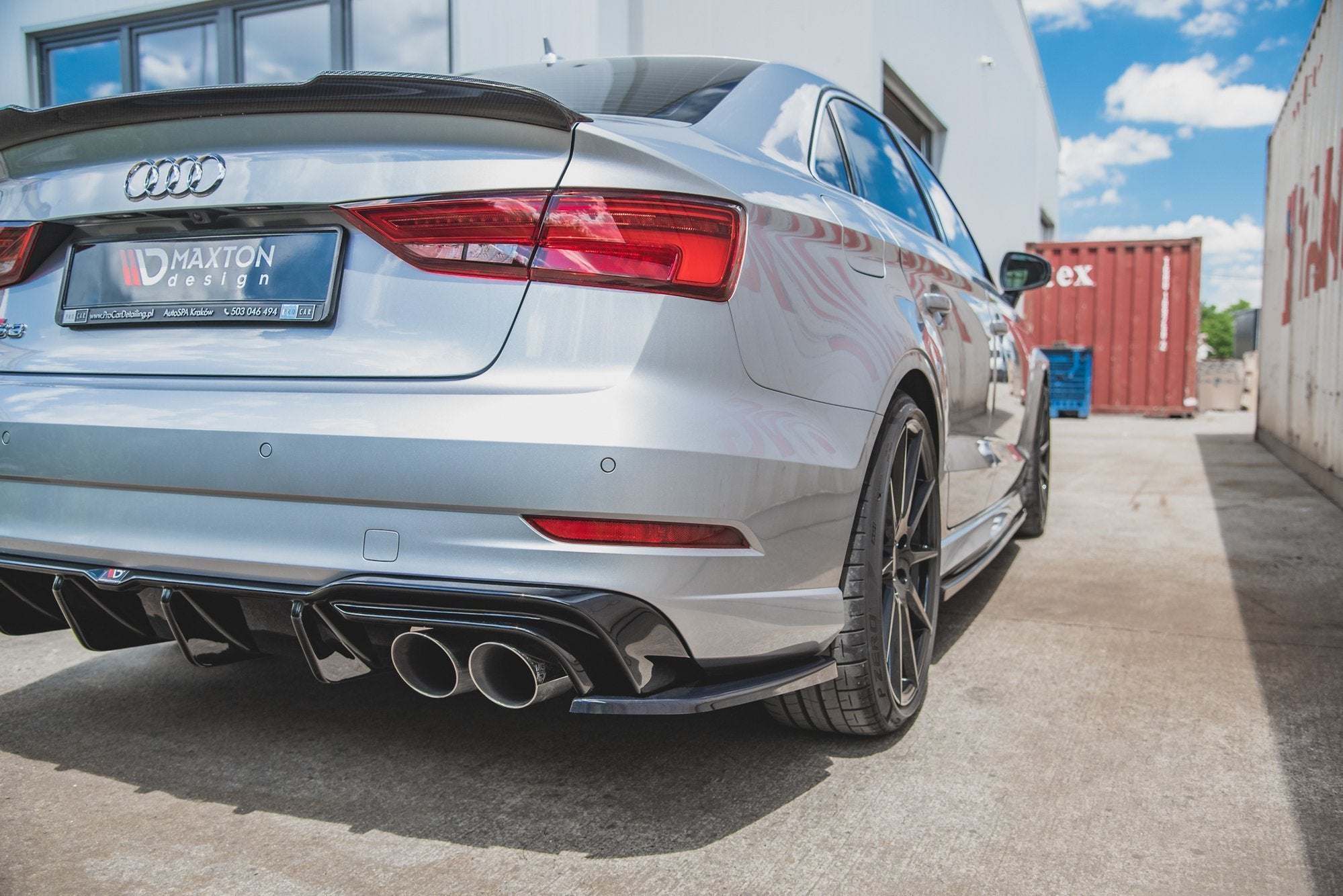 Rear Side Splitters V.2 Audi S3 Sedan 8V Facelift