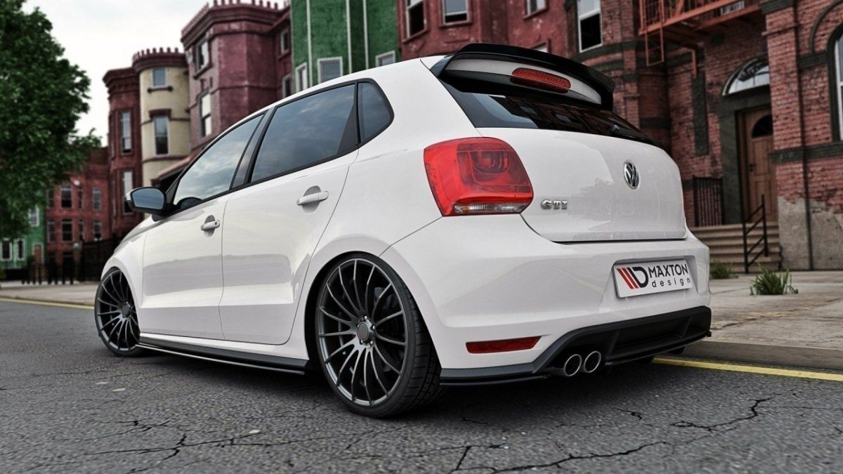 REAR SPLITTER VW POLO MK5 GTI FACELIFT (with a vertical bar)