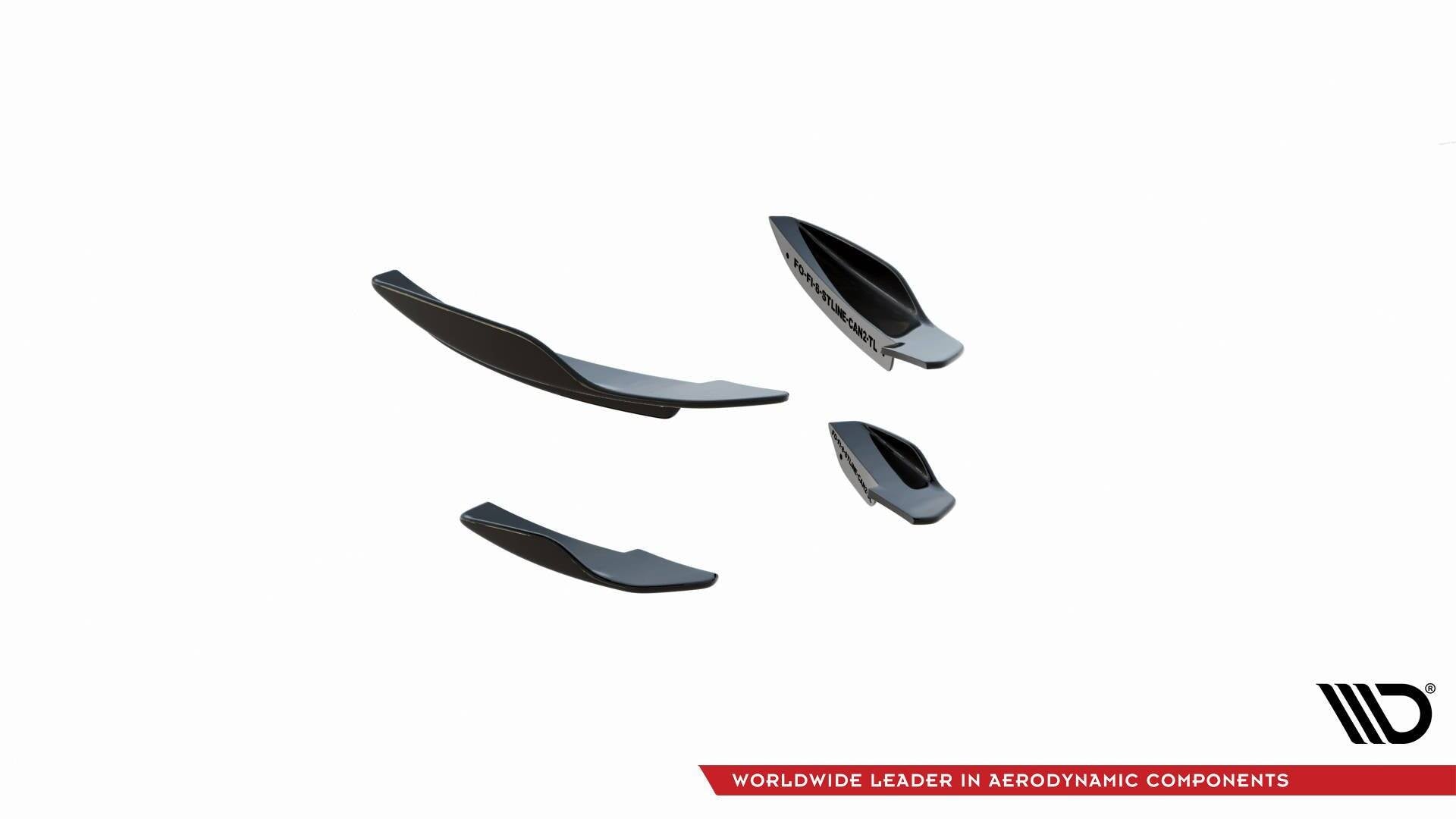 Front Bumper Wings (Canards) V.2 Ford Fiesta Mk8 ST / ST-Line