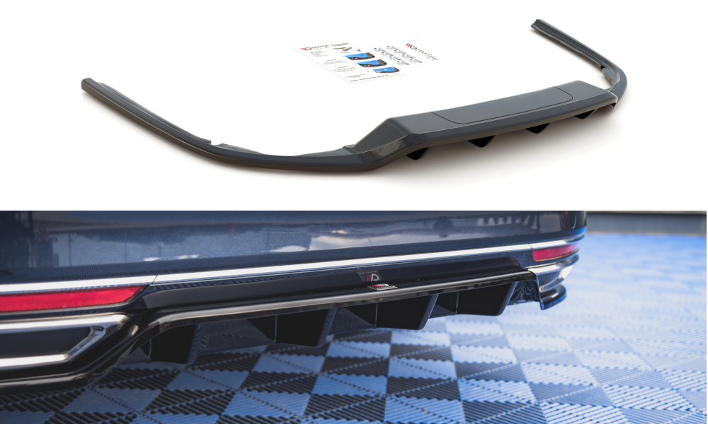 Central Rear Splitter (with vertical bars) Volkswagen Passat B8