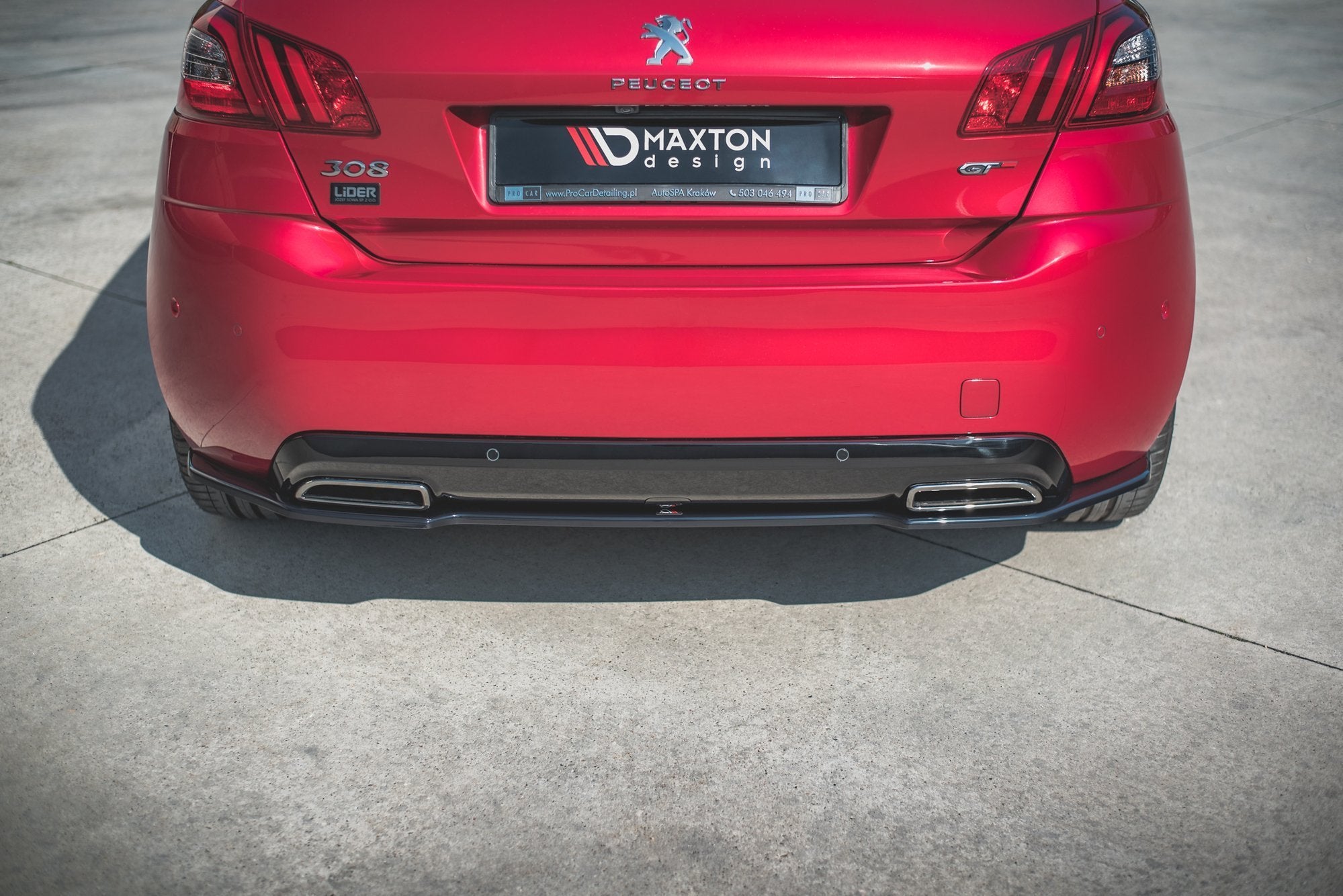 Central Rear Splitter Peugeot 308 GT Mk2 Facelift