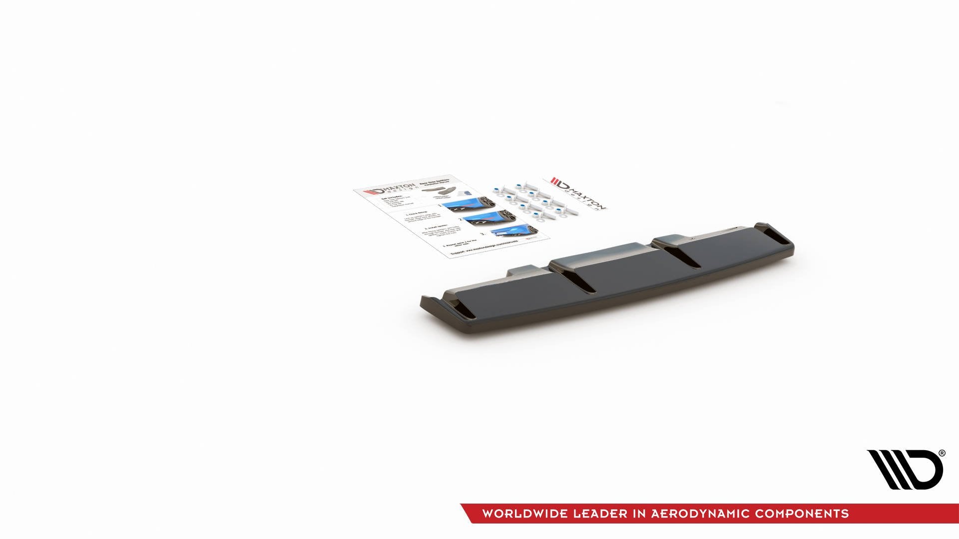 Central Rear Splitter for Volkswagen Golf R Mk8