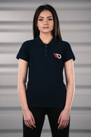 Womens Navy Blue Polo shirt-2