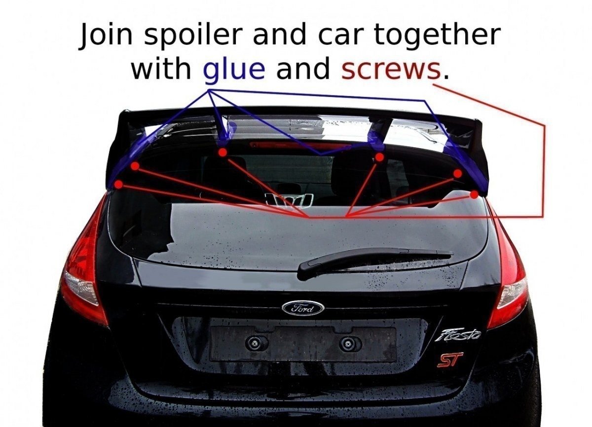 Roof Spoiler (RS Look) Ford Fiesta Mk7 / Mk7 FL