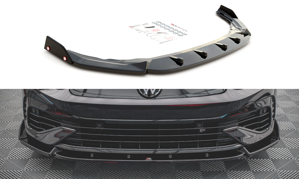 Front Splitter V.2 + Flaps Volkswagen Golf R Mk8