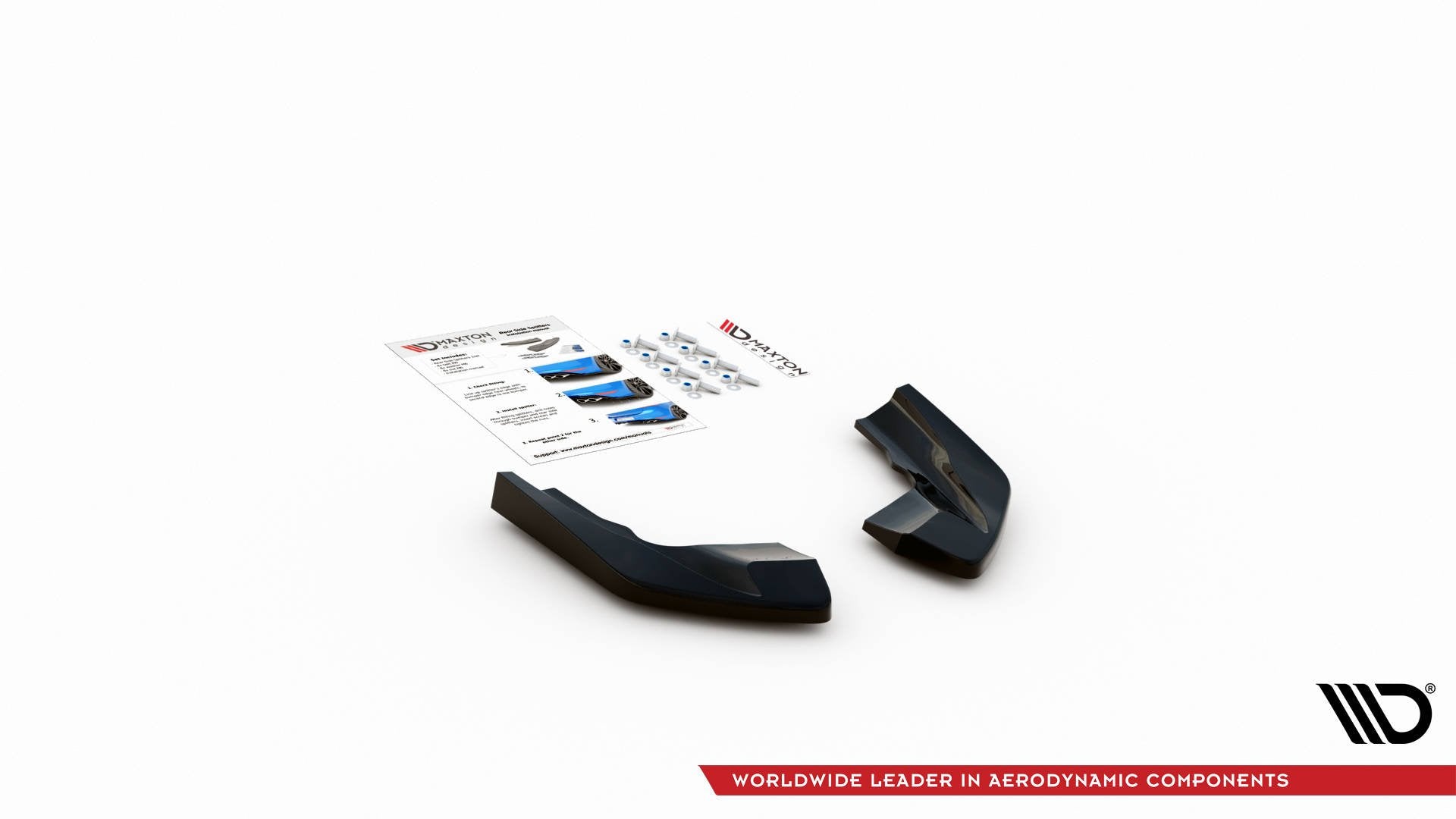 Rear Side Splitters V.2 for Volkswagen Golf R Mk8