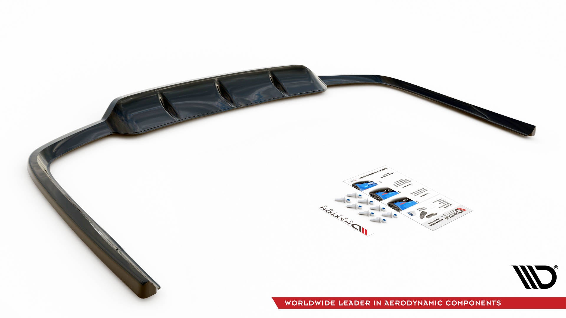 Central Rear Splitter (with vertical bars) Lexus GS F Sport Hybrid Mk4 (L10)