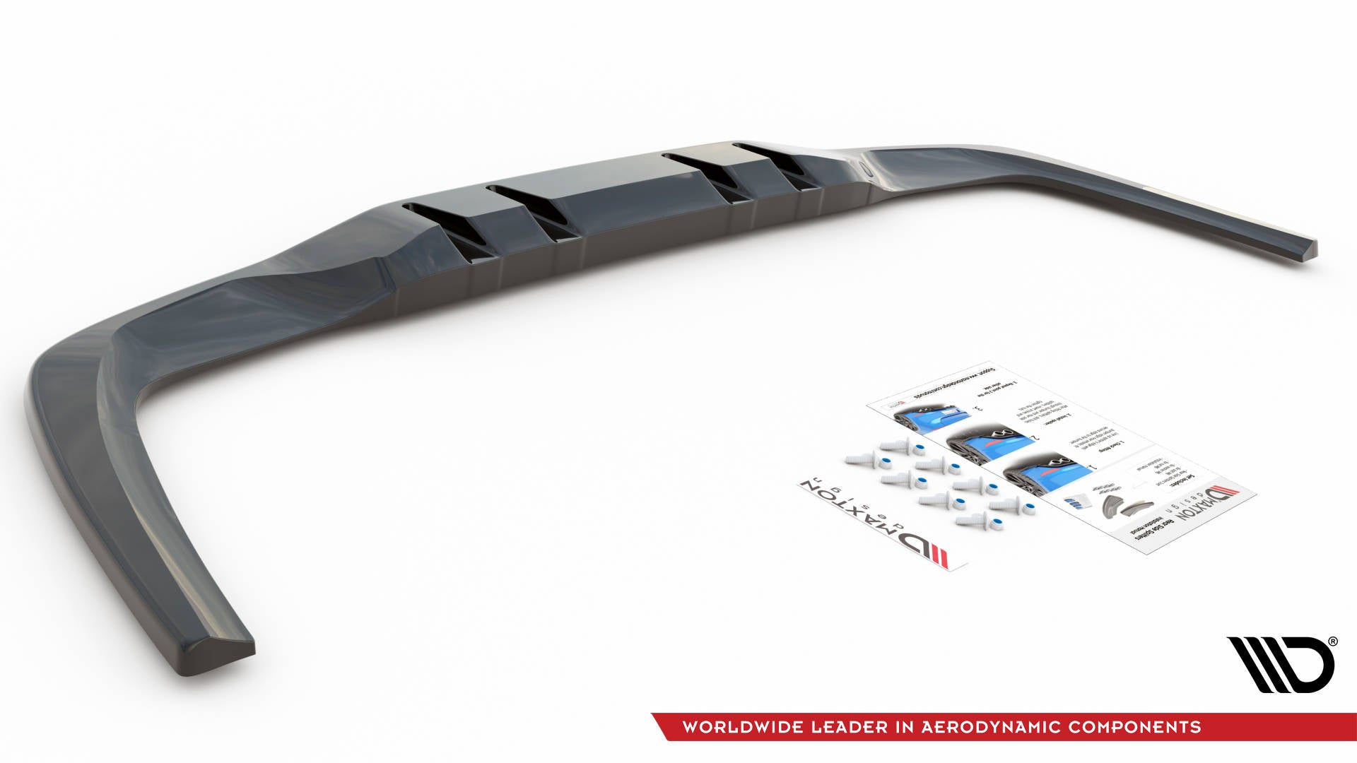 Central Rear Splitter (with vertical bars) V.1 Mercedes A 35 AMG Sedan V177