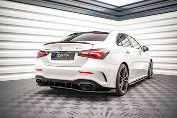 Rear Splitter (with vertical bars) V.2 Mercedes A 35 AMG Sedan V177 - 0