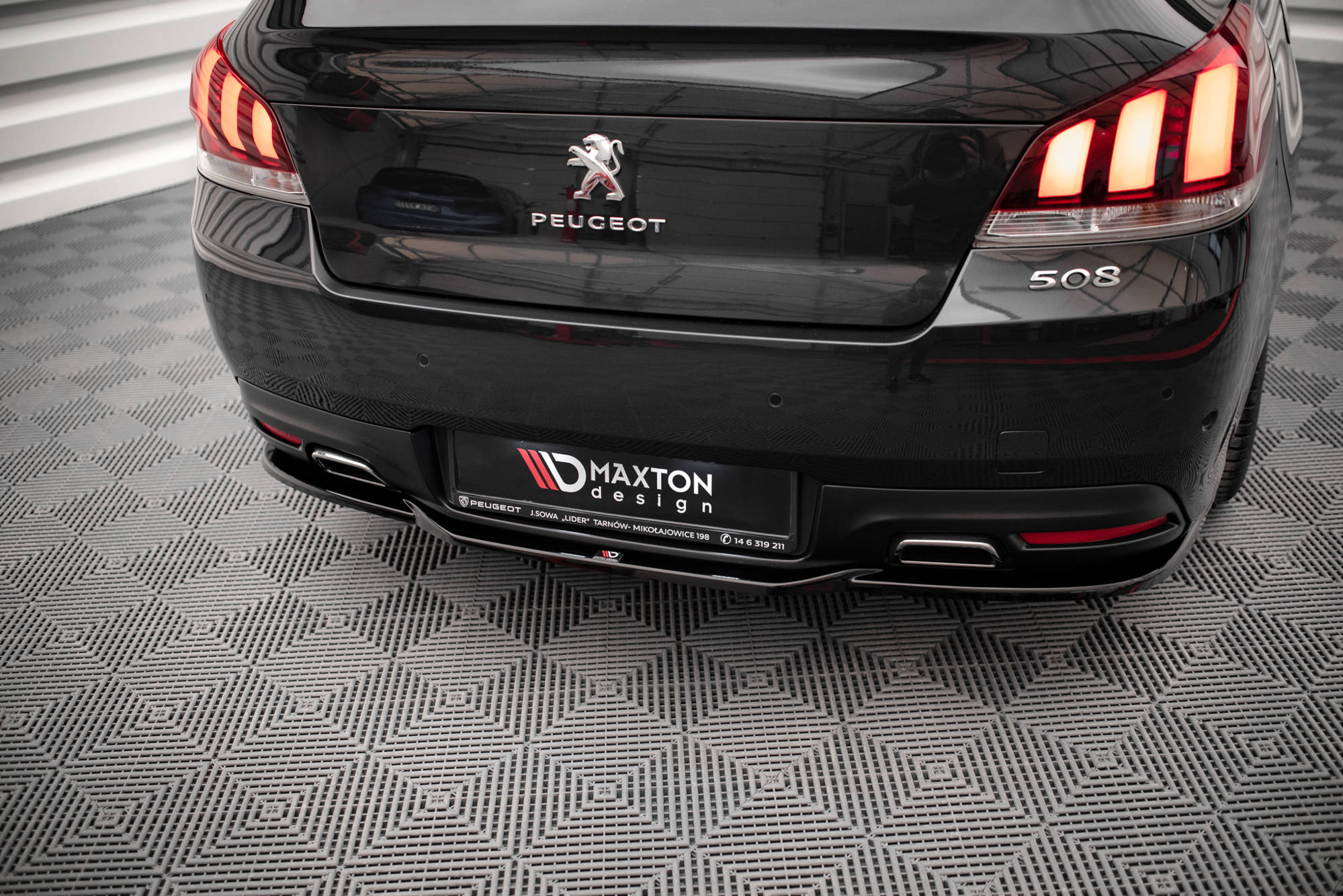 Central Rear Splitter Peugeot 508 GT Mk1 Facelift