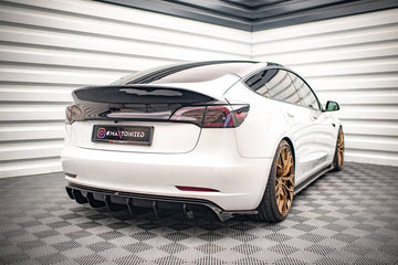 Rear Side Splitters V.2 Tesla Model 3 - 0