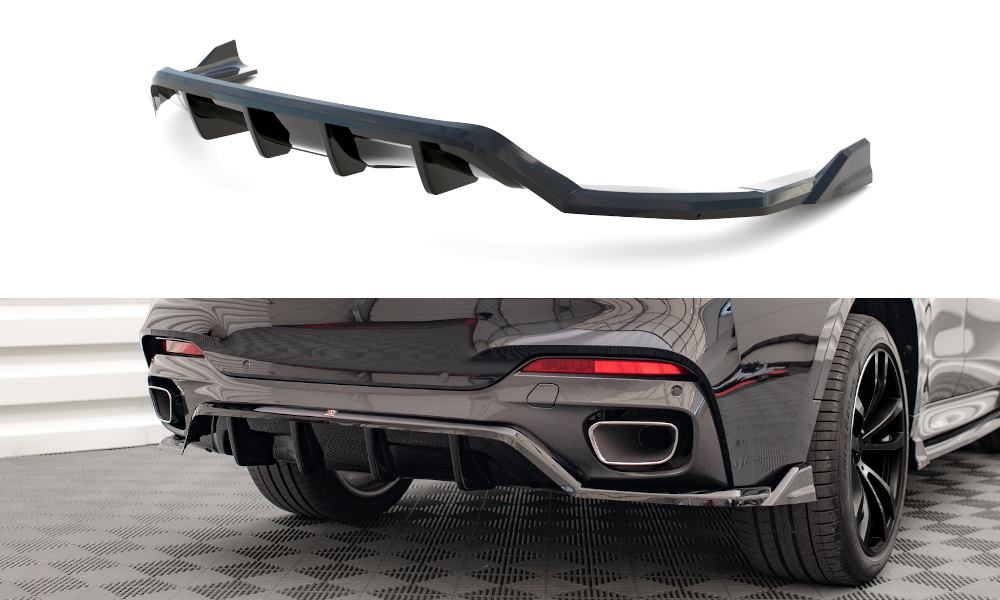 Central Rear Splitter (with vertical bars) BMW X6 M-Pack F16