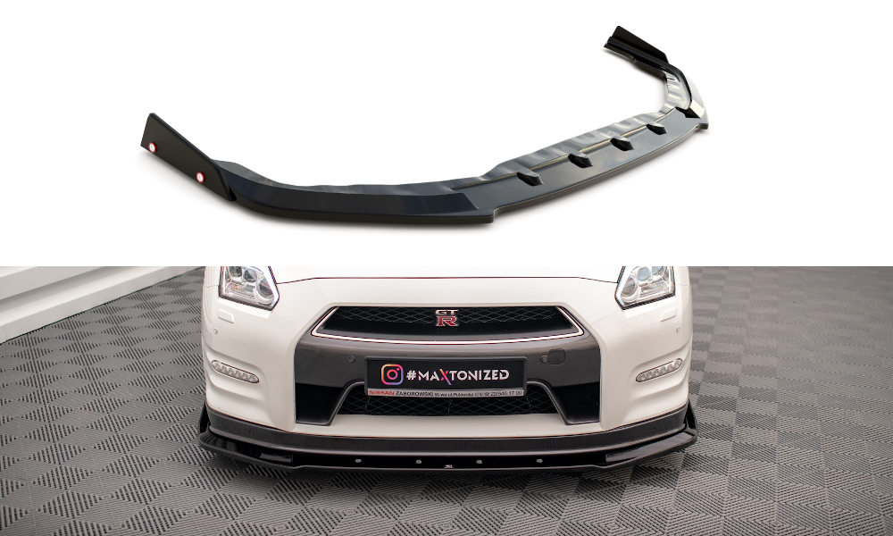 Front Splitter + Flaps Nissan GTR R35 Facelift