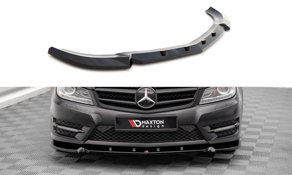 Front Splitter V.1 Mercedes-Benz C Coupe / Sedan / Estate  AMG-Line C204 / W204 Facelift / S204 Facelift