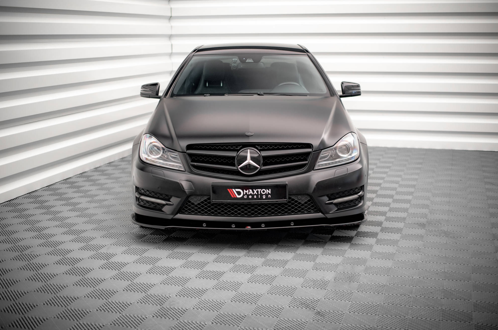 Front Splitter V.2 Mercedes-Benz C Coupe / Sedan / Estate  AMG-Line C204 / W204 Facelift / S204 Facelift