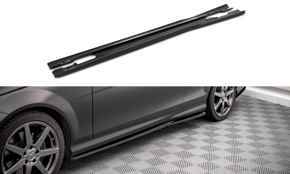 Side Skirts Diffusers Mercedes-Benz C Coupe / Sedan / Estate  AMG-Line C204 / W204 Facelift / S204 Facelift