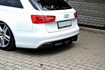 Rear Diffuser & Rear Side Splitters Audi A6 S-Line C7 (exhaust 1x2) - 0