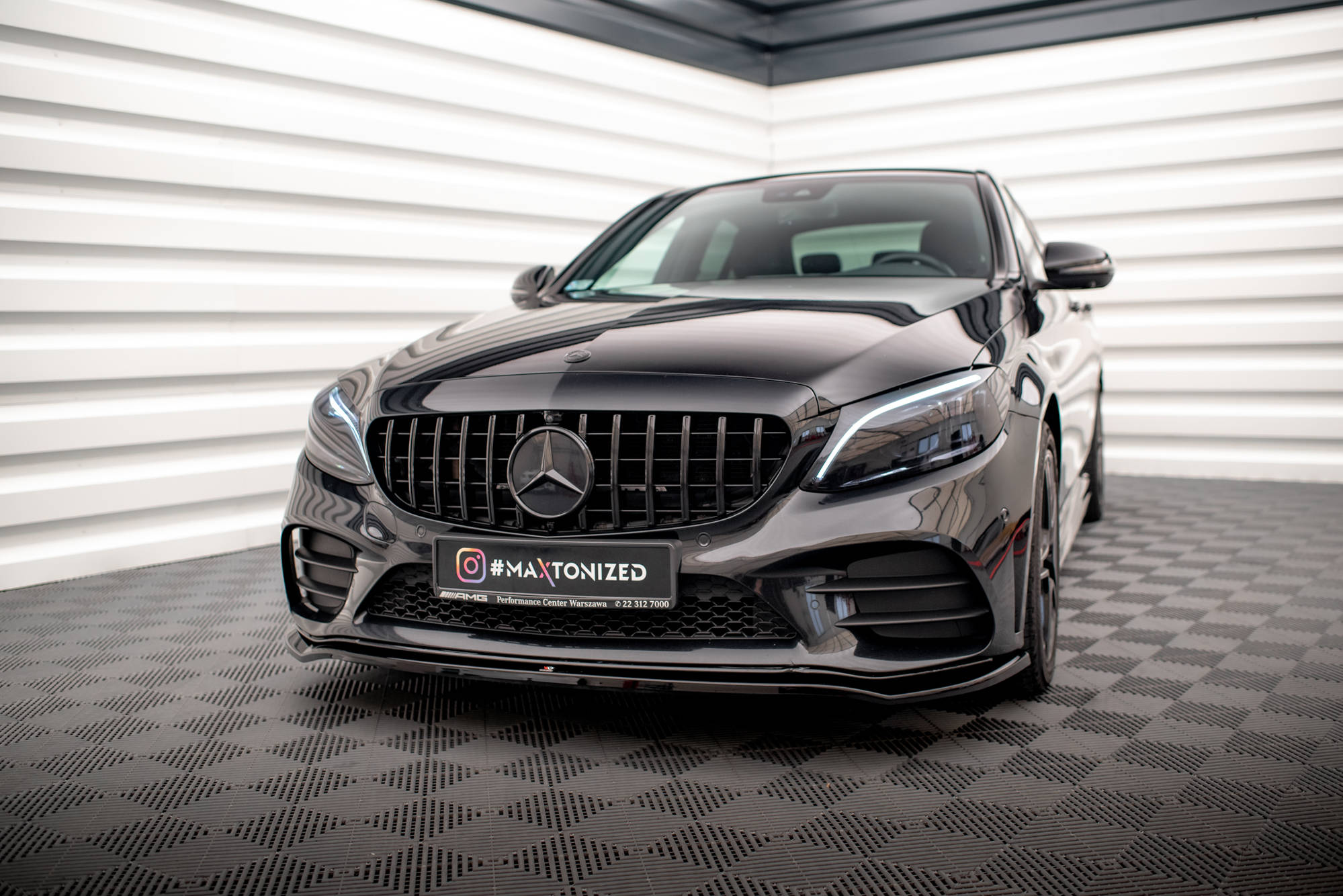 Front Splitter V.1 Mercedes-Benz C AMG Line Sedan / Coupe / Estate W205 / C205 / S205 Facelift