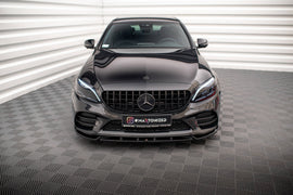 Front Splitter V.2 Mercedes-Benz C AMG Line Sedan / Coupe / Estate W205 / C205 / S205 Facelift - 0
