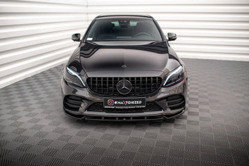 Front Splitter V.2 Mercedes-Benz C AMG Line Sedan / Coupe / Estate W205 / C205 / S205 Facelift - 0
