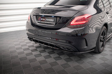 Rear Splitter (with vertical bars) Mercedes-Benz C AMG-Line W205 Facelift - 0