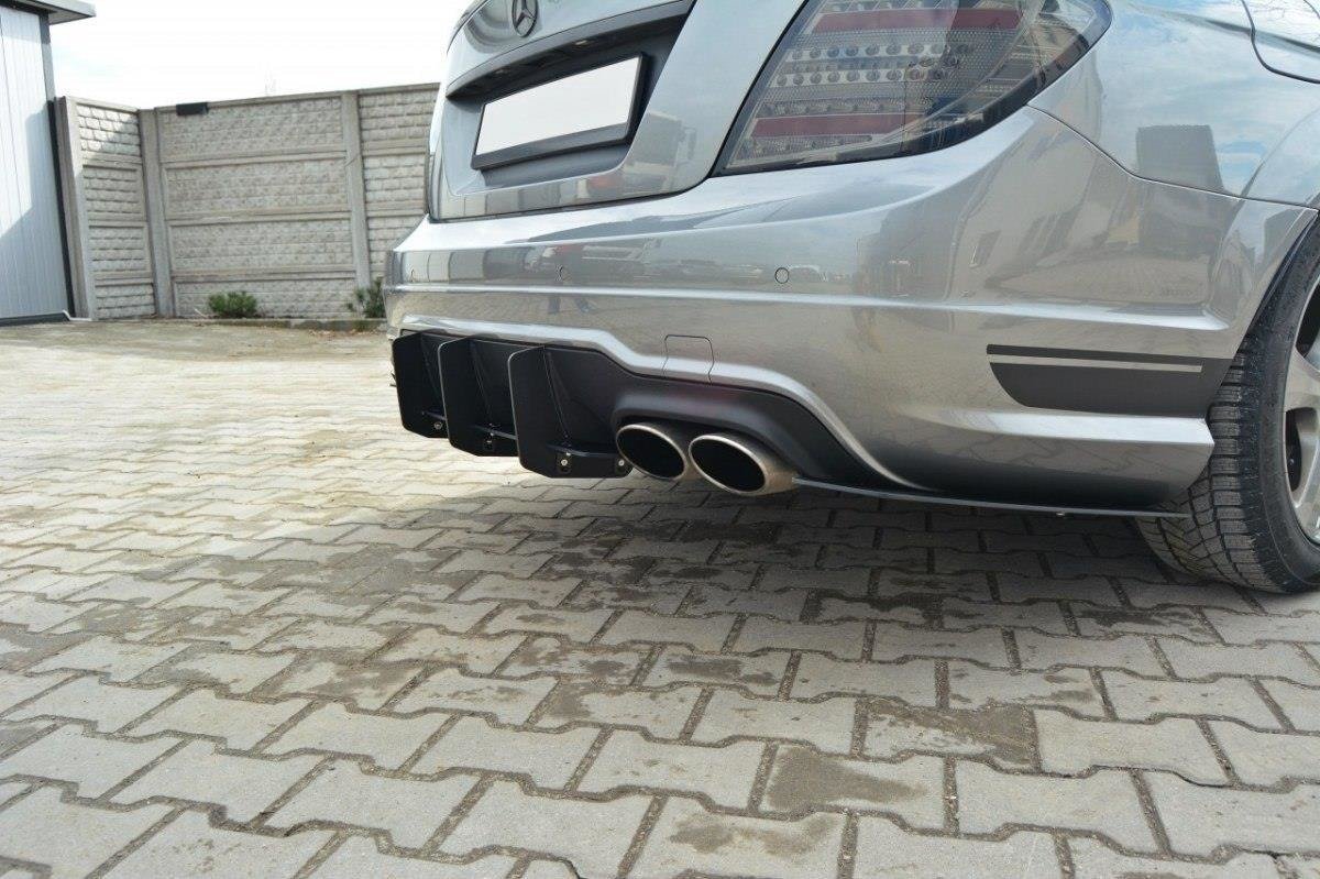 Mercedes C W204 AMG-Line (Facelift) REAR DIFFUSER & REAR SIDE SPLITTERS