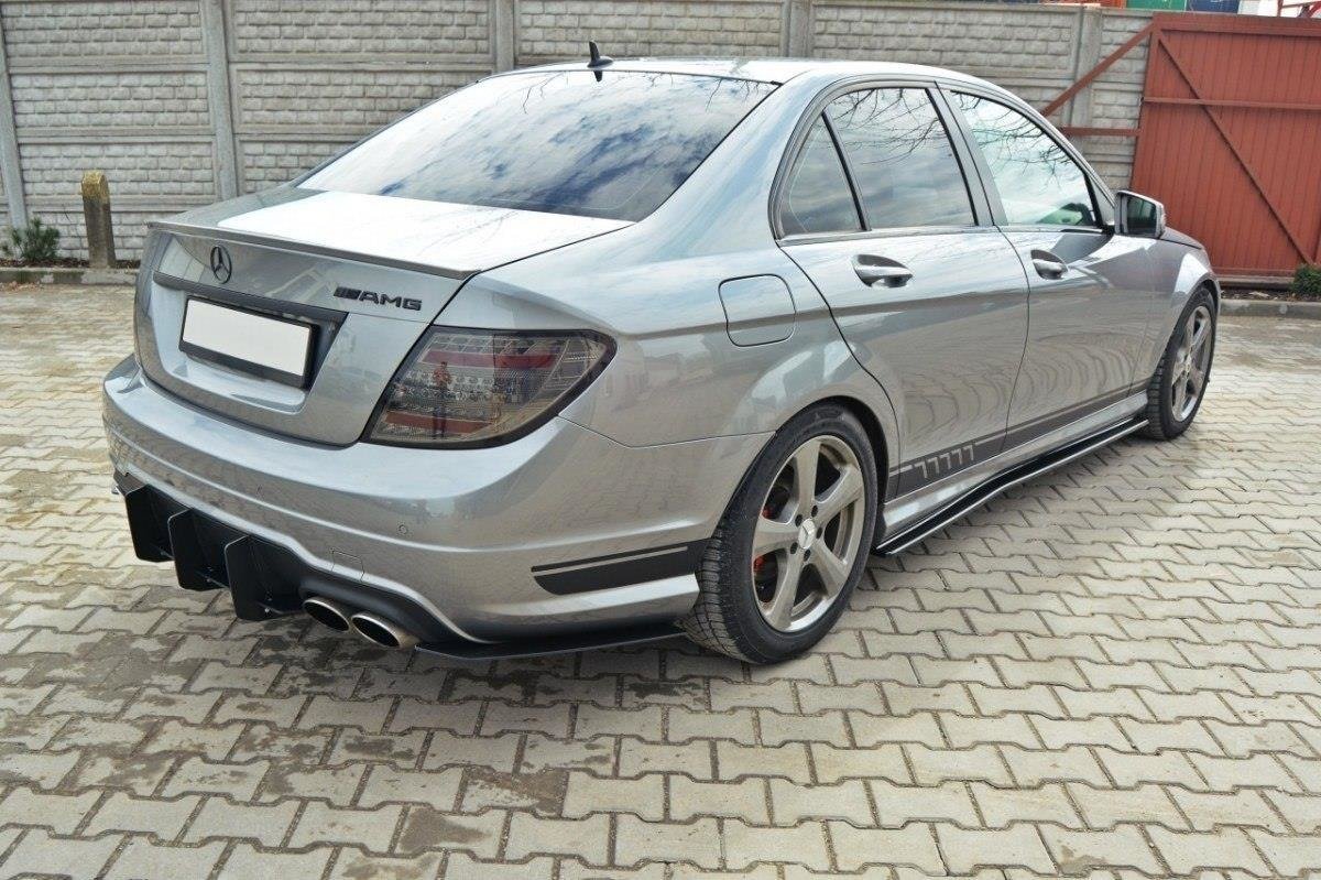 Mercedes C W204 AMG-Line (Facelift) REAR DIFFUSER & REAR SIDE SPLITTERS