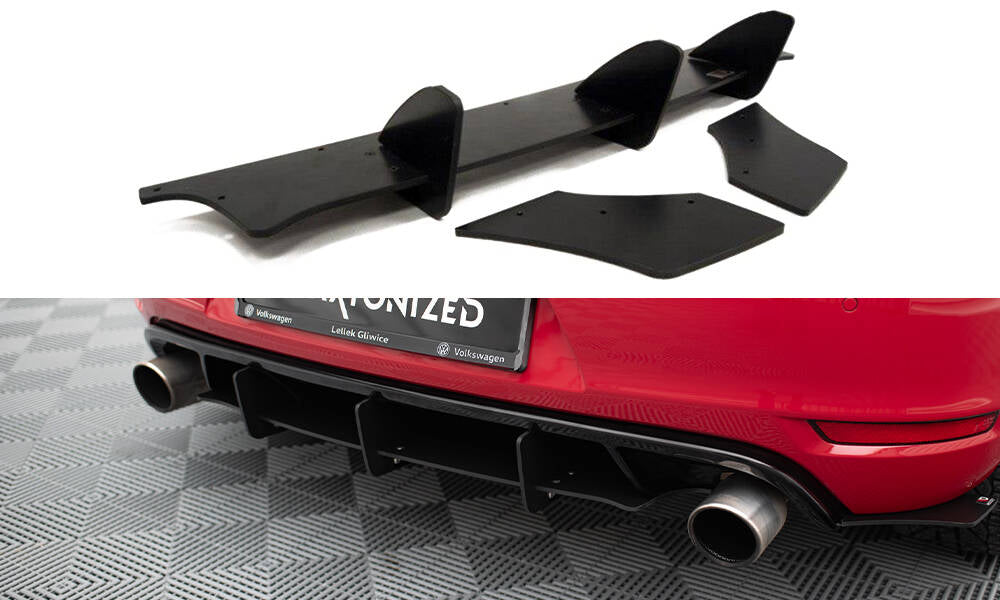 VW GOLF VI GTI / 35TH REAR VALANCE & REAR SIDE SPLITTERS