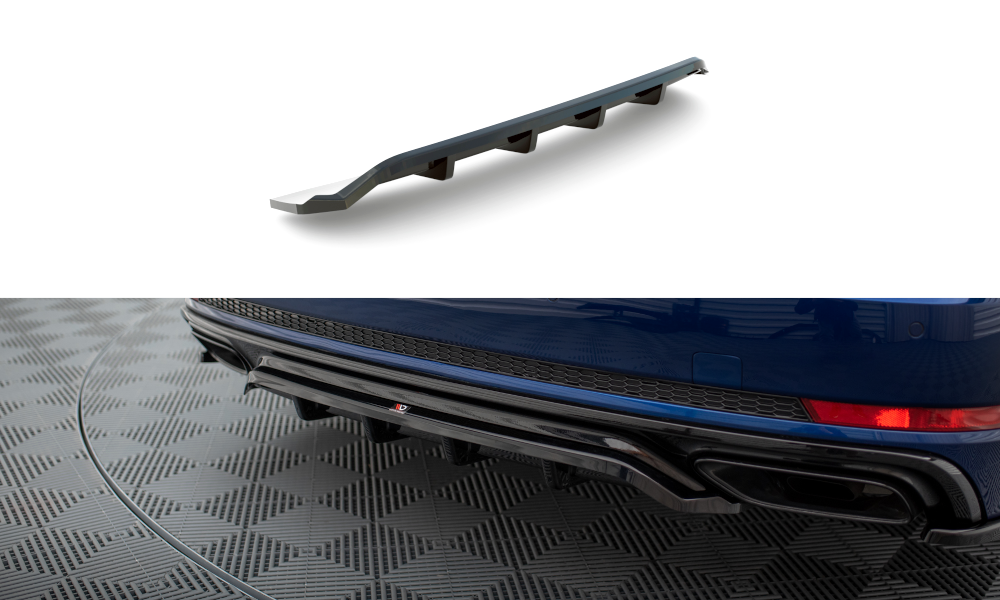 Central Rear Splitter (with vertical bars) Audi A4 Competition B9 