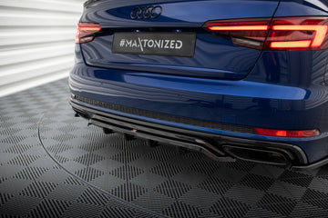 Central Rear Splitter (with vertical bars) Audi A4 Competition B9 - 0