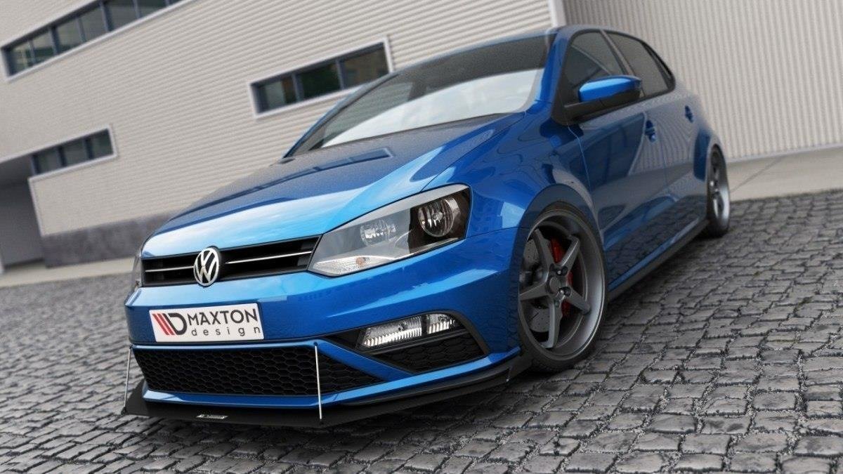 FRONT RACING SPLITTER VW POLO MK5 GTI FACELIFT (with wings)