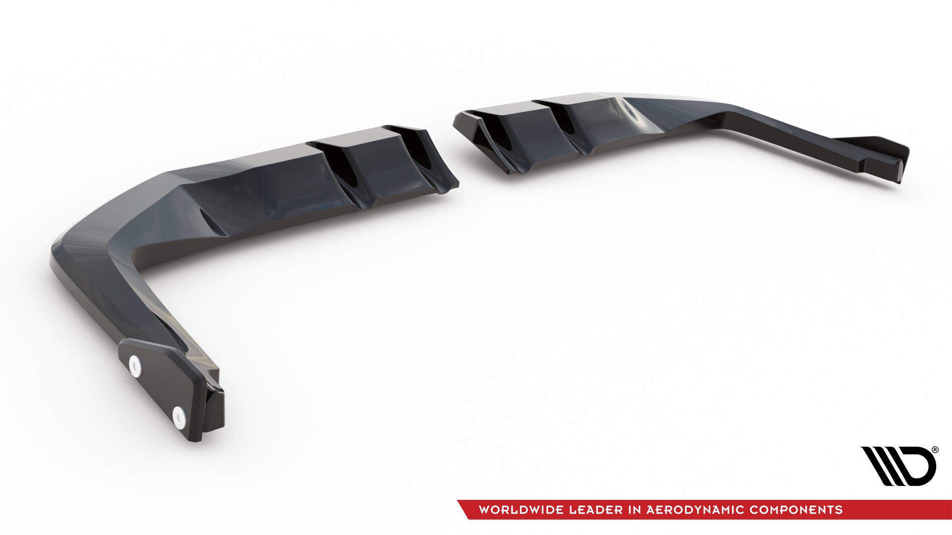 Central Rear Splitter (with vertical bars) V.1 + Flaps Honda Civic Type-R Mk 11