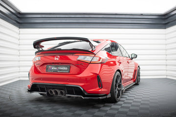 Rear Splitter (with vertical bars) V.1 + Flaps Honda Civic Type-R Mk 11 - 0
