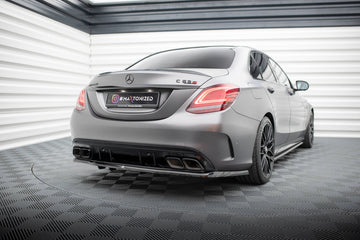 Rear Splitter (with vertical bars) Mercedes-AMG C63 Sedan / Estate W205 Facelift - 0