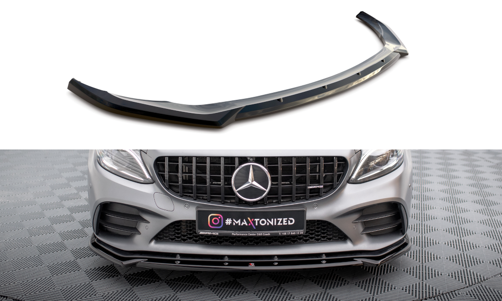 Front Splitter V.2 Mercedes-AMG C43 Coupe / Cabrio / Sedan / Estate C205 / A205 / W205 / S205 Facelift